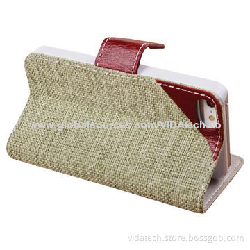 PU Leather Case with Card Slot and Mirror, for iPhone 6 Factory